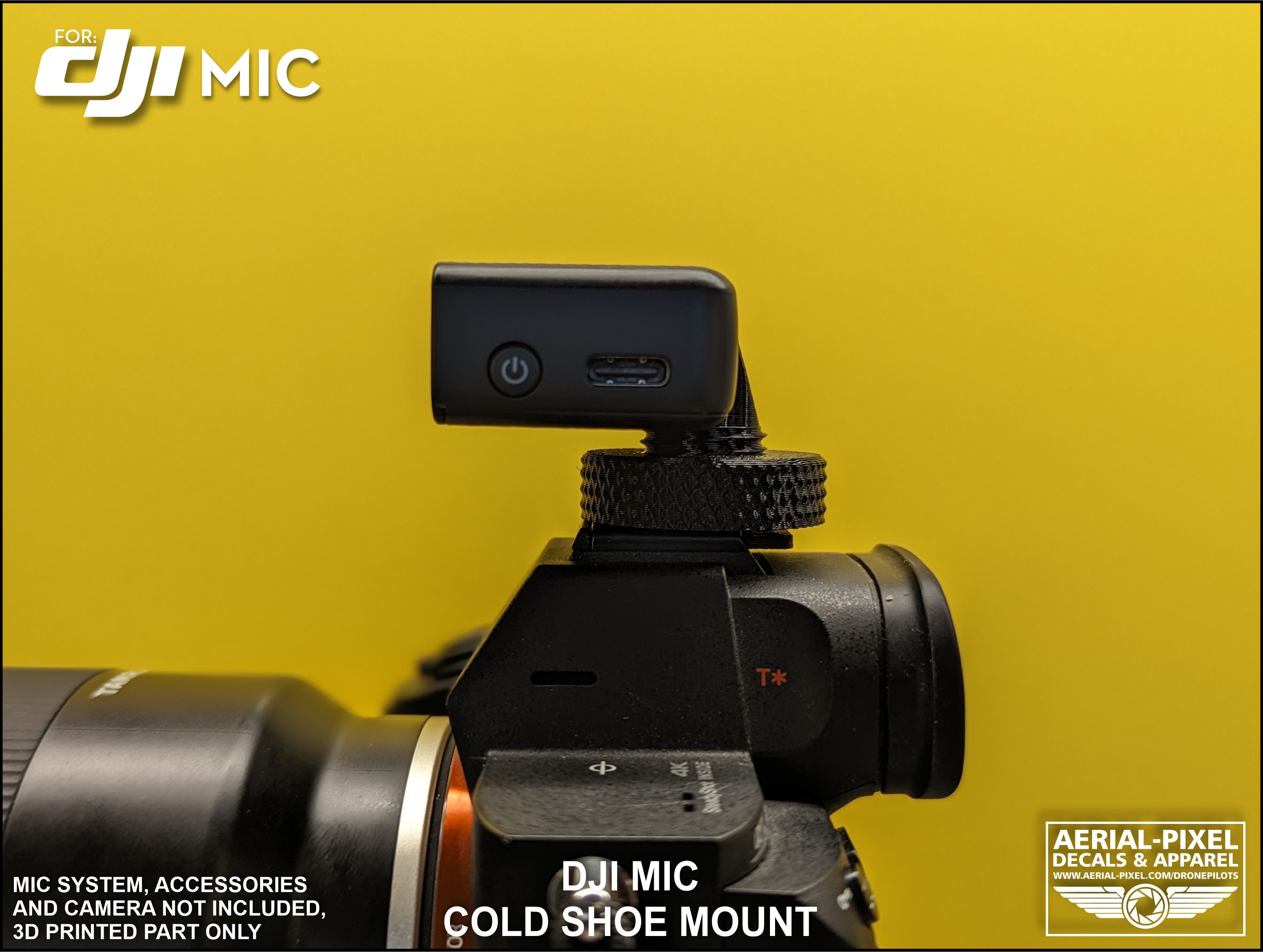 DJI Mic 2 または Mic 1 コールドシューマウント（三脚ネジ付き