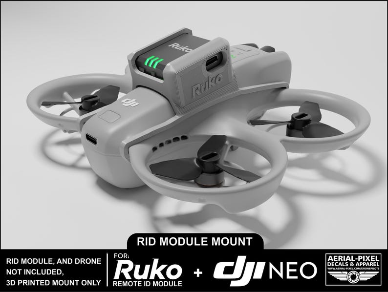 DJI Neo Ruko, Bwine, Veeniix, Holyton and Gleesfun Remote ID Mount ...