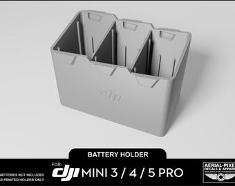 DJI Mini 3, 4, 5 Pro Battery Holder, Charging Hub Style (batteries