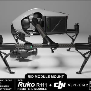 DJI Inspire 1 and 2 Ruko R111 Remote ID Module Mount (ruko Module Not ...