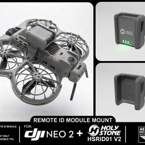 DJI Neo 2 Remote ID Mount for Holy Stone, Ruko, Potensic, Dronetag and ...