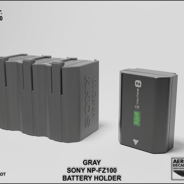 PC3-FZ100 Travel Charging Case for SONY NP-FZ100 Camera Battery(Grey）