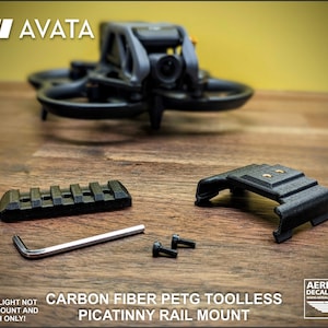 DJI AVATA Clip-On Toolless Picatinny Tactical Rail Mount for Lights