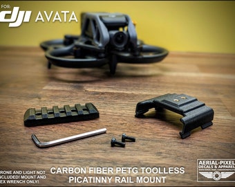 DJI AVATA Clip-On Toolless Picatinny Tactical Rail Mount for Lights