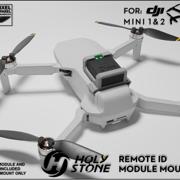 DJI Mavic Mini and Mini 2 Series Holy Stone Remote ID Mount (Module Not Included)