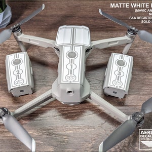 DJI Mavic Air 2 Racing Stripes With Battery Decals Number #1-3 Sticker Skin