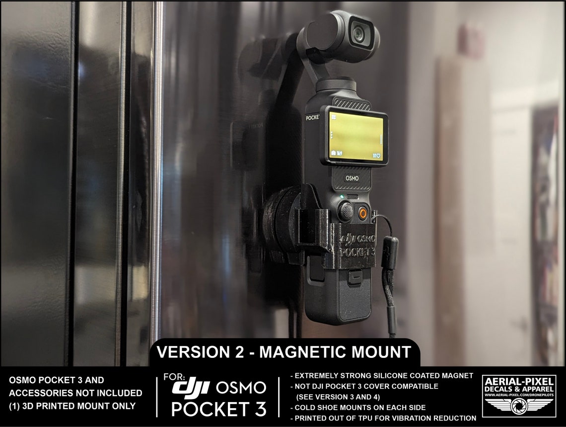 DJI OSMO Pocket 3 Magnetic and Gopro Style Mounts (other Accessories ...