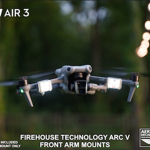 DJI Air 3 / Air 3S Strobe Light Mounts for Firehouse Technology Arc V (Strobe Not Included)