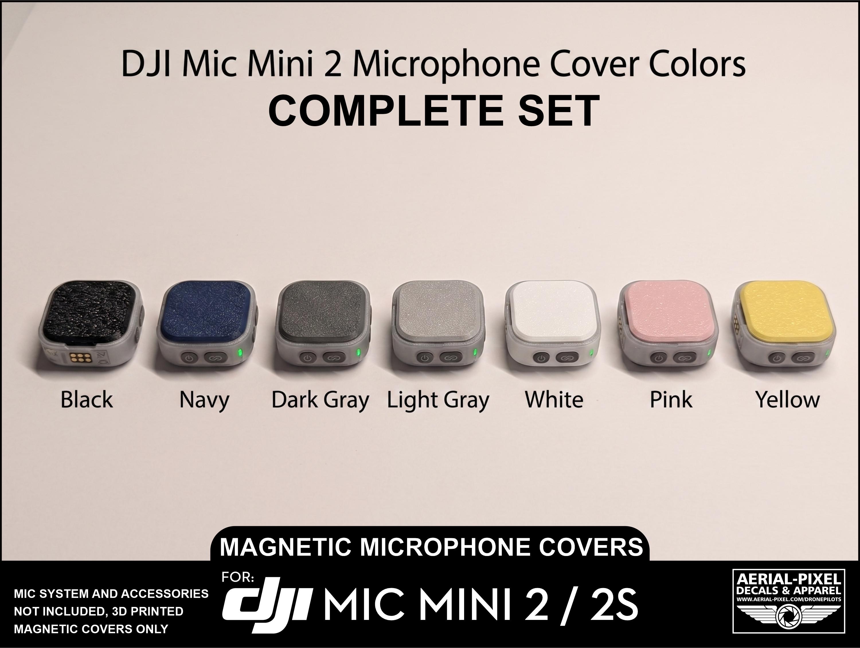 DJI Mic Mini 2 or Mini 2S Magnetic Cover Plates With No Logo - 7