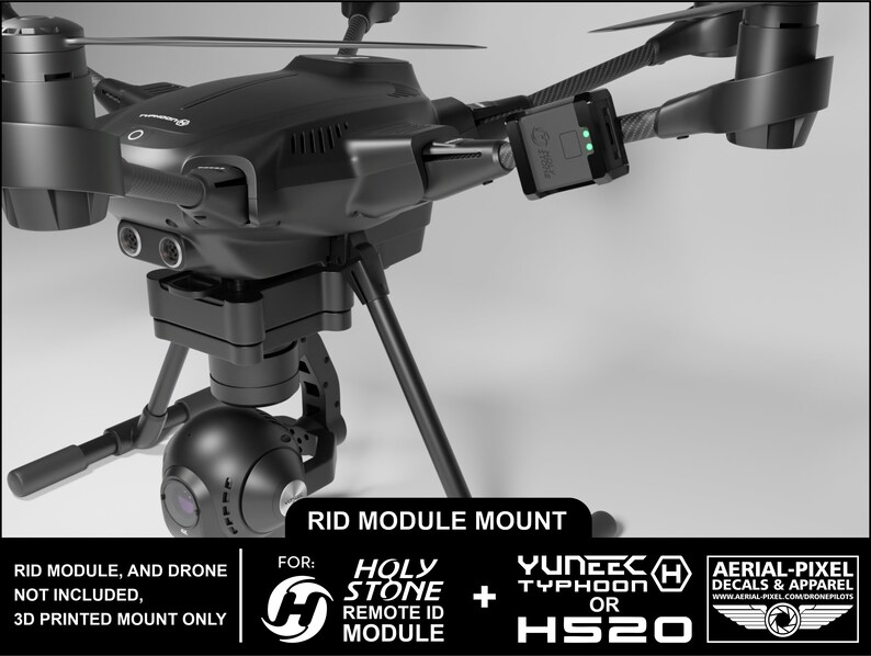 Yuneec Typhoon H or H520 Holy Stone Remote ID Module Mount (RID Module ...