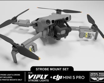 DJI Mini 5 Pro Strobe Light Mounts for Vifly Strobe Lights (Strobe Not Included)