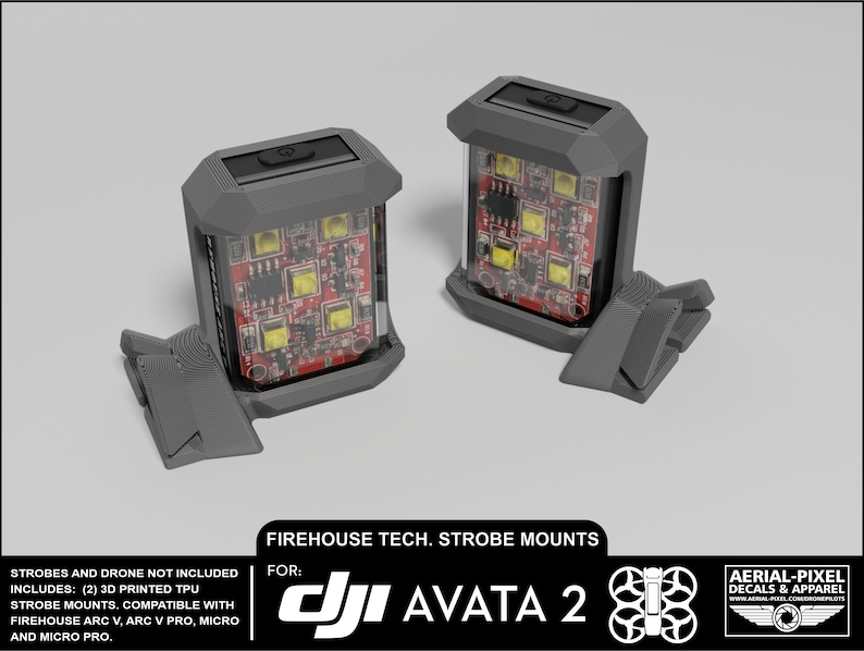 DJI AVATA 2 Tactical Lighting Strobe Mounts for Firehouse Technology ...