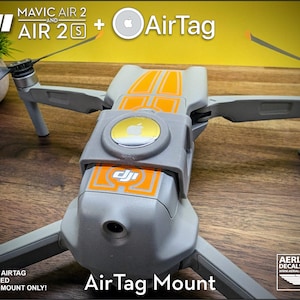 DJI Mavic Air 2 and Air 2S Clip-On Apple AirTag Mount (AirTag Not Included)