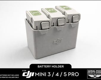 DJI Mini 3, 4, 5 Pro Batteriehalter, Ladestation Stil (Batterien nicht enthalten)