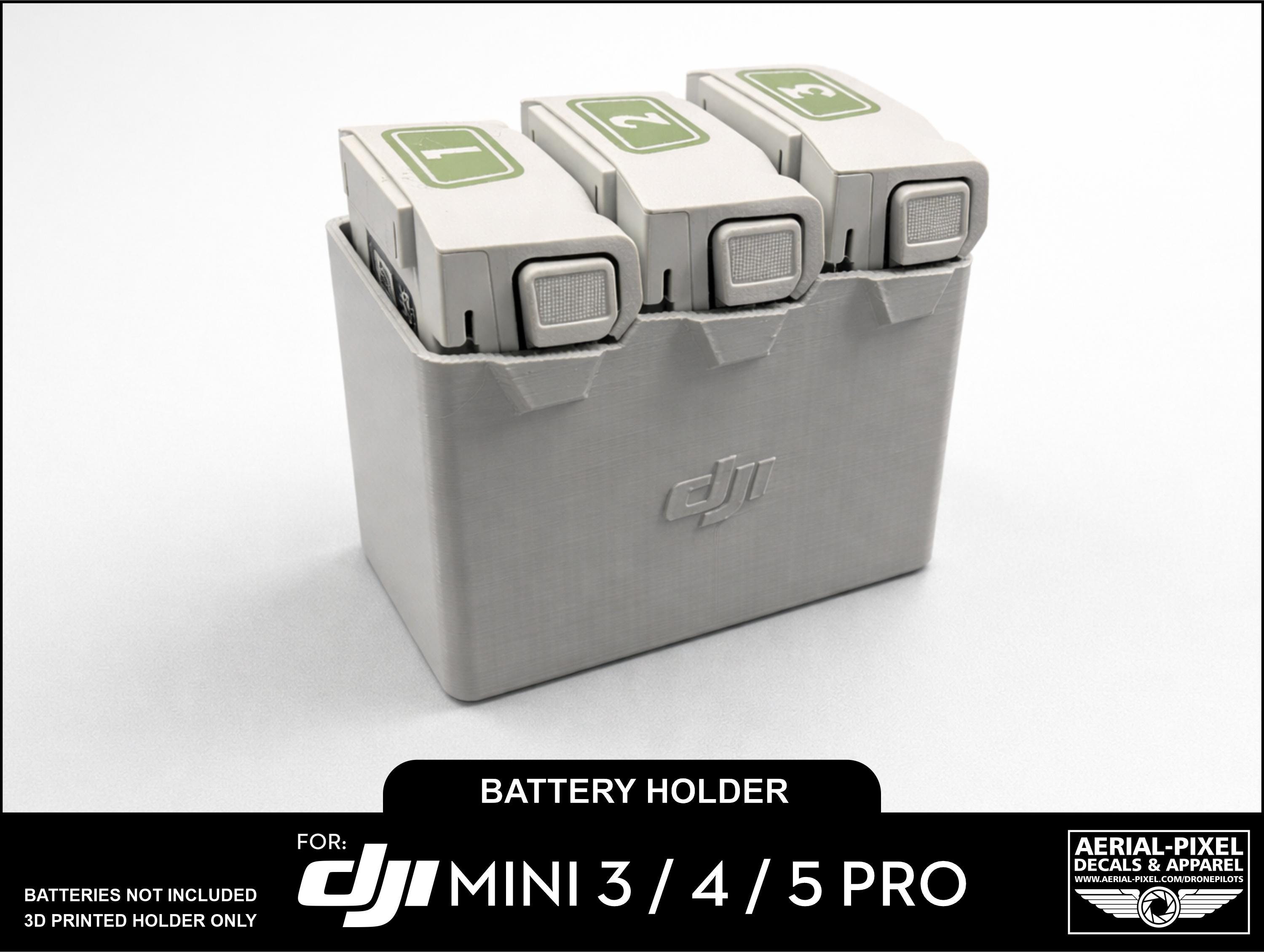 DJI Mini 3, 4, 5 Pro Battery Holder, Charging Hub Style (batteries