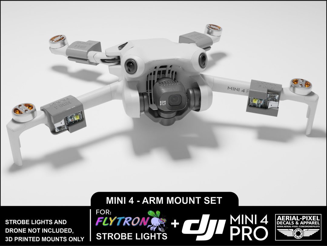 DJI Mini 4 Pro Strobe Light Mounts for Flytron Strobon Cree, C1 and C2 ...