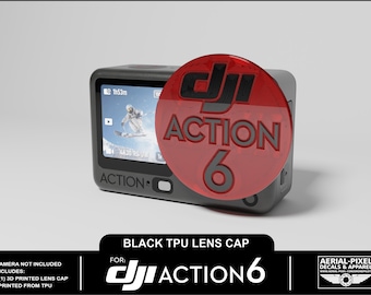 DJI Osmo Action 6 3D Gedruckter TPU Objektivschutz Cap Rot oder Schwarz