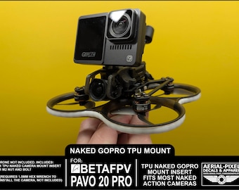 betaFPV Pavo20 Pro und Pavo20 Pro II Naked GoPro TPU Einschubhalterung
