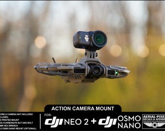 DJI Neo 2 Action Kamera Halterung für DJI Osmo Nano und Insta360 Go 3, Go 3S (Kamera nicht im Lieferumfang enthalten)