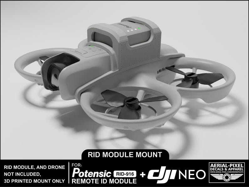 DJI Neo Potensic RID-916 Remote ID Mount (module Not Included) - Etsy