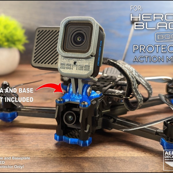 GoPro Hero 10 Black Bones TPU Protector Mount 3D Printed - 8 Colors Available