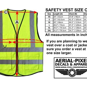 5 Pocket Hi-Visibility Safety Vest for FAA Registered Drone Pilots image 9