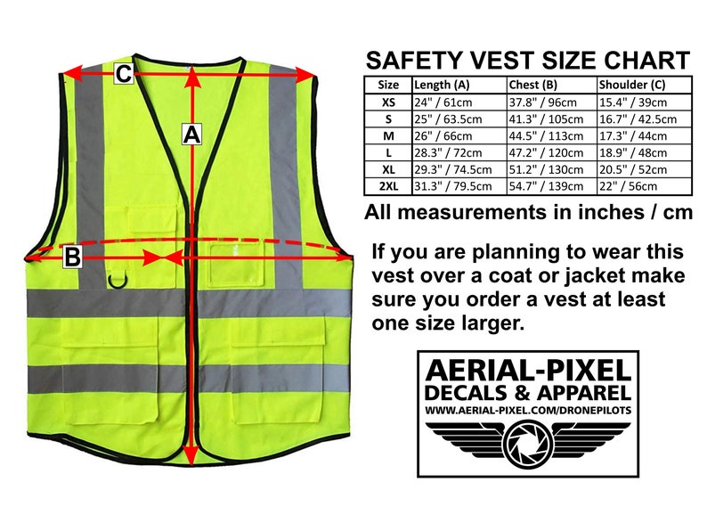 5 Pocket Hi-Visibility Safety Vest for FAA Registered Drone Pilots image 9