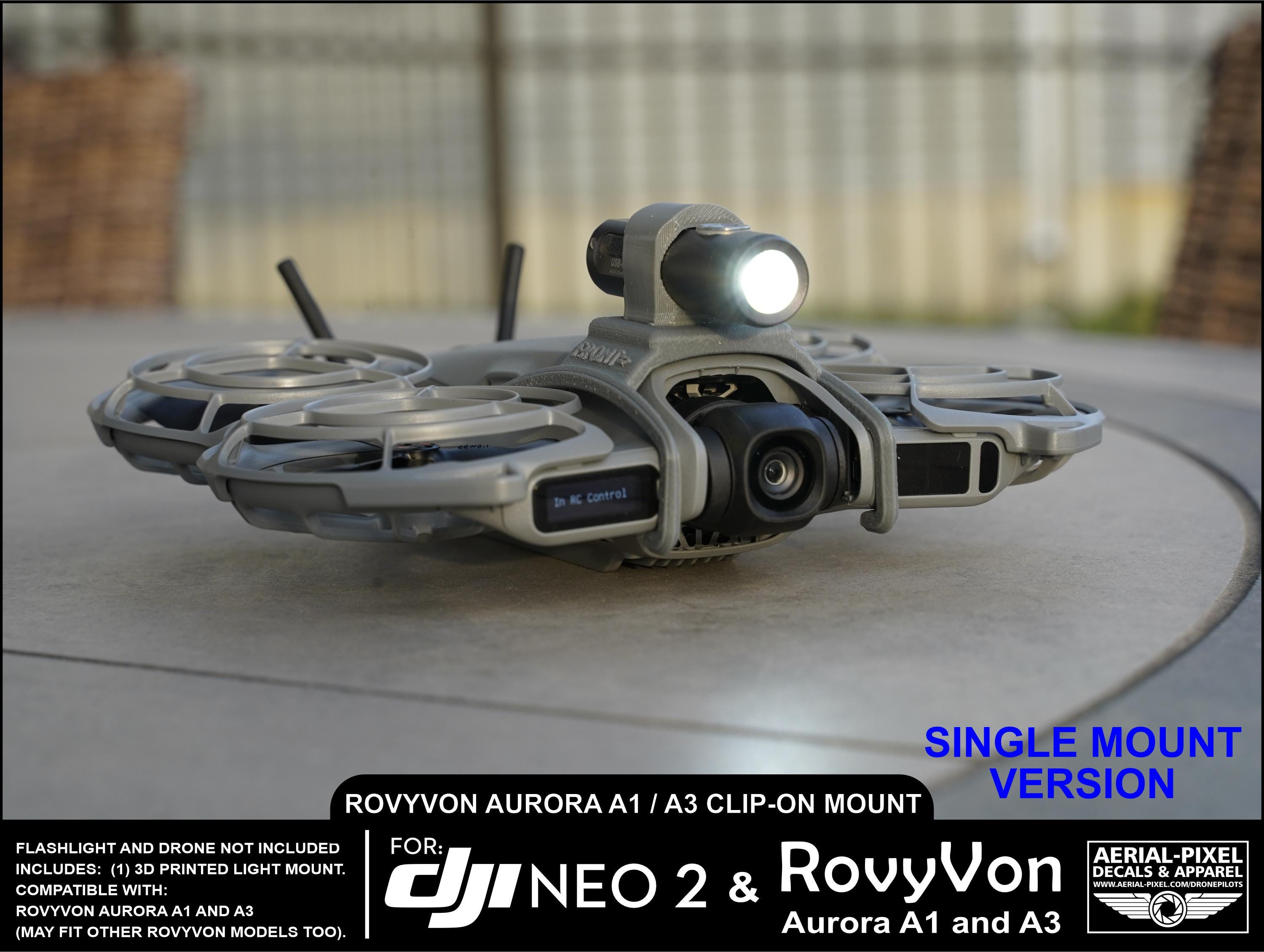 【中古】Jan Ray Clone MOD (2021.Nov.Update版) DJI Neo 2 Tool-less Flashlight Mount for Rovyvon Aurora A1 and A3