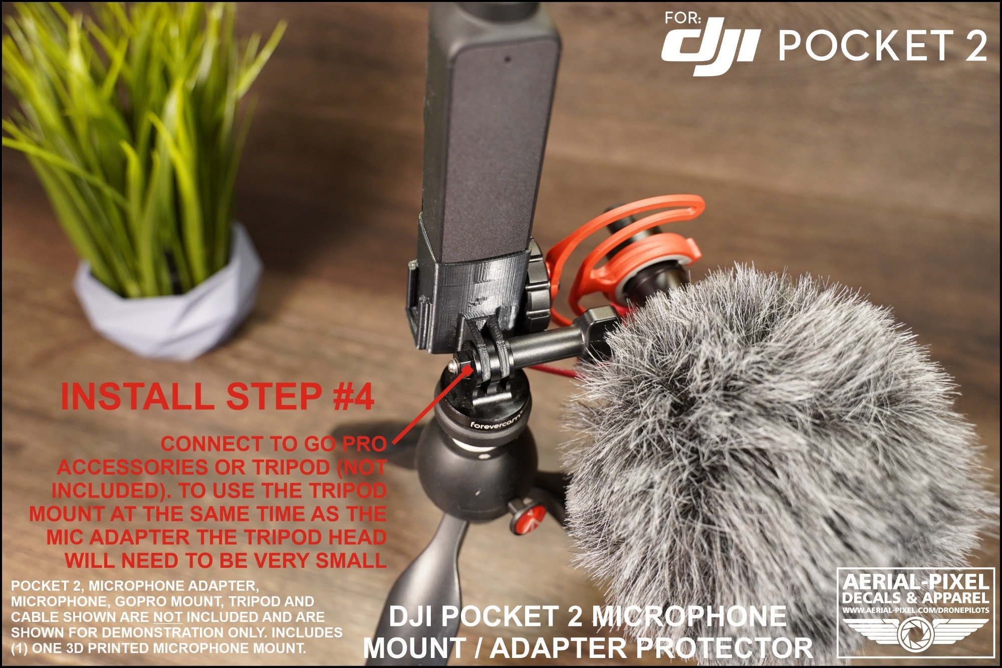 DJI Pocket 2 Microphone Mount for Cold / Hot Shoe Mics for Etsy UK