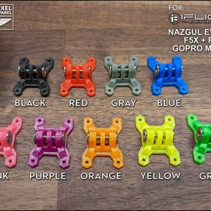 iFlight Nazgul Evoque V1 or V2 F5X, F5D, F6X and F6D GoPro Mount - Choose From 9 Colors