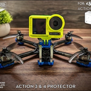 DJI Osmo Action 4 or 3 Protector and GoPro Mount - Choose From 9 Colors