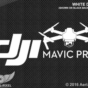 DJI Mavic Pro Case & Vehicle Decal Sticker Quadcopter UAV Drone White