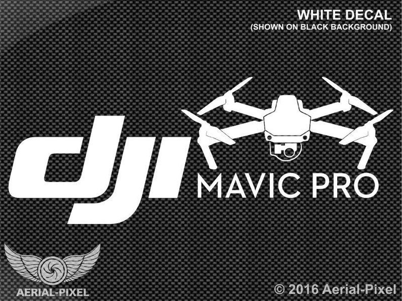 DJI Mavic Pro Case & Vehicle Decal Sticker Quadcopter UAV Drone White