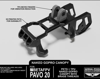 Remplacement de l'auvent pour monture Naked BetaFPV Pavo20 pour GoPro