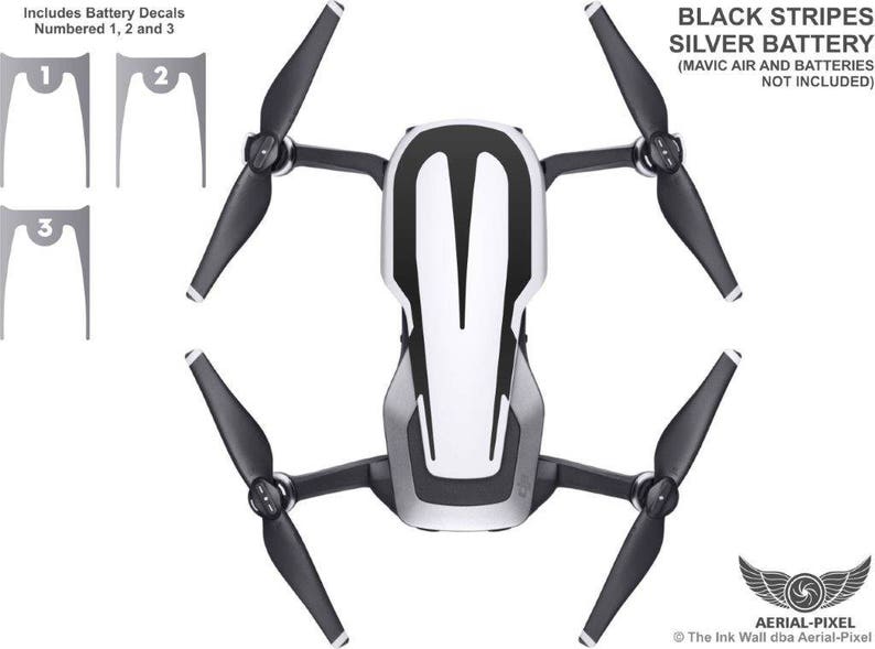 DJI Mavic Air Racing Stripes With Battery Decals Number 1-3 | Etsy