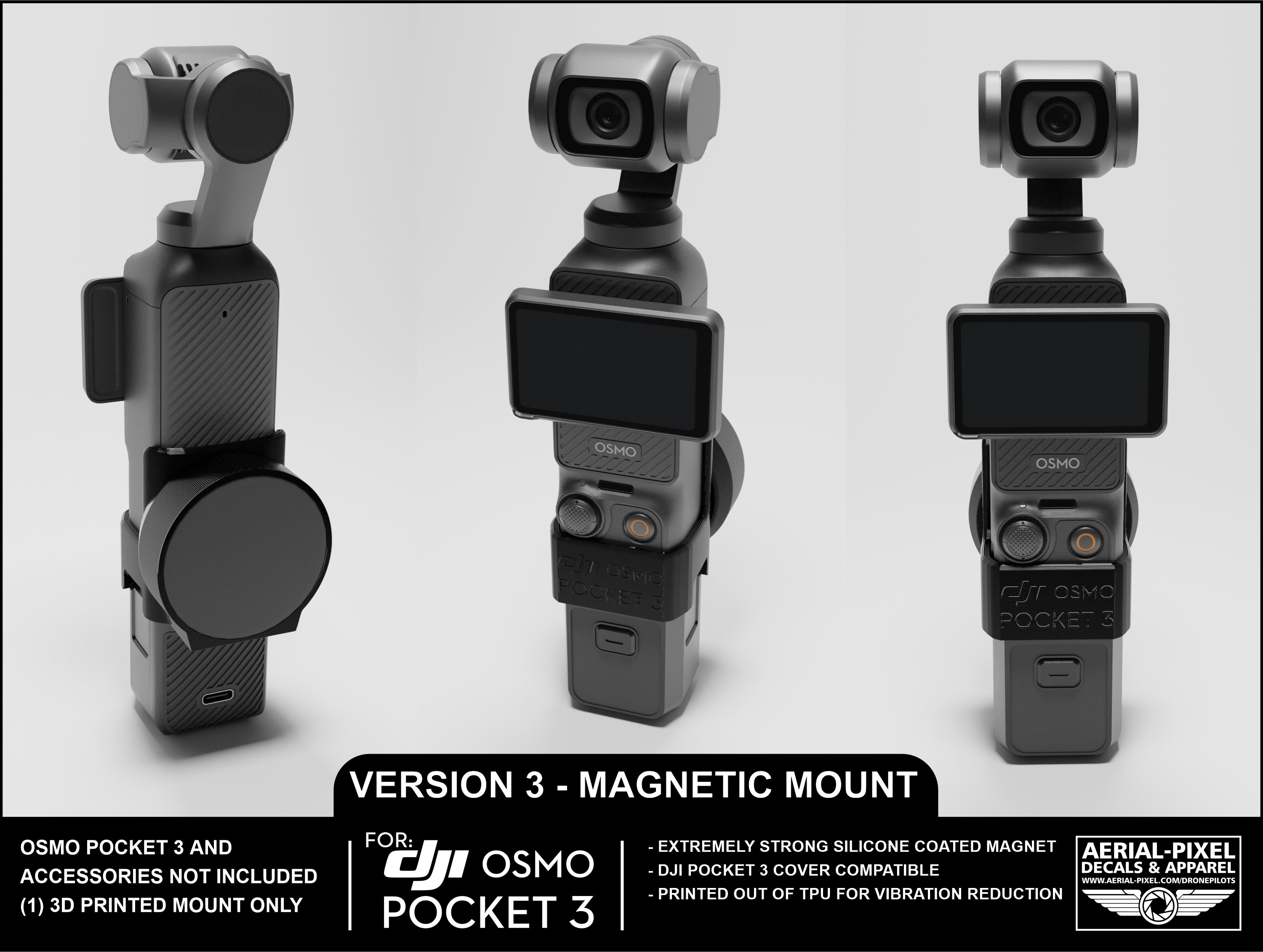 DJI OSMO Pocket 3 Magnetic and Gopro Style Mounts (other