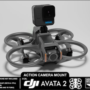 DJI Avata 2 GoPro Action Camera Mount 3D Printed PETG and TPU!