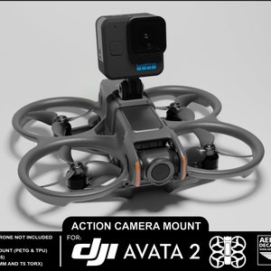 DJI Avata 2 GoPro Action Camera Mount 3D Printed PETG and TPU!