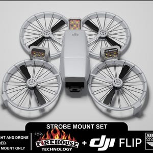 DJI Flip Strobe Light Mounts for Firehouse Technology Arc V (Strobe Lights Not Included)
