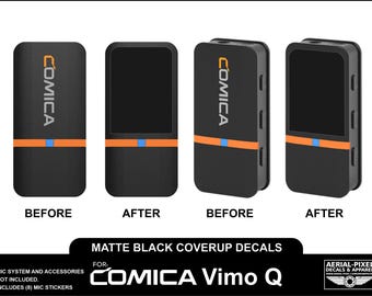 Professioneller mattschwarzer oder weißer Logo-Kaschierungsfilm für Comica Vimo Q-Sender - Menge 8