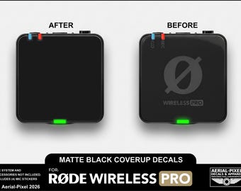Professional Matte Black Logo Concealment Film for Rode Wireless Pro Transmitters