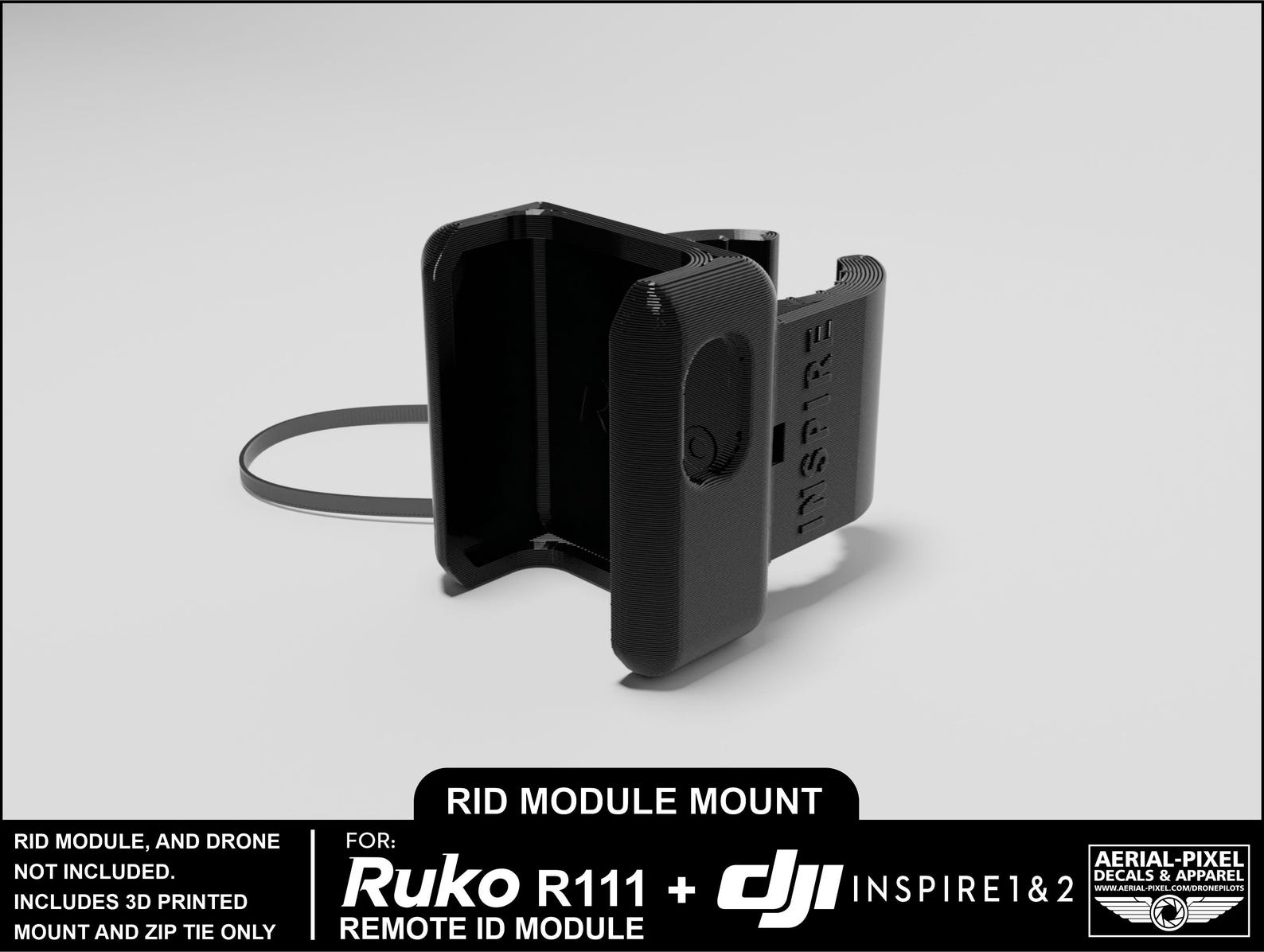 DJI Inspire 1 and 2 Ruko R111 Remote ID Module Mount (ruko Module Not ...
