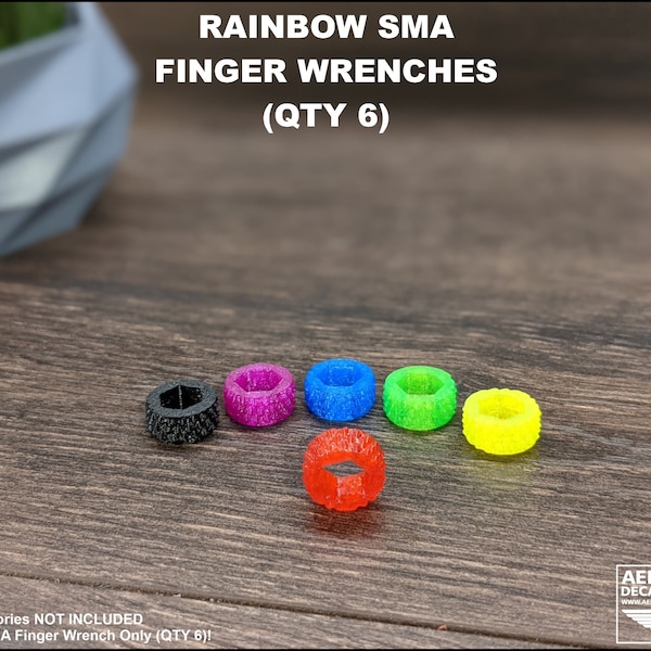 FPV SMA Antenna Finger Wrench Spinners Qty 6 - Choose From Multiple Colors