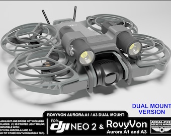 DJI Neo 2 Werkzeuglose Taschenlampenhalterung für RovyVon Aurora A1 und A3-Leuchten (Taschenlampe Nicht Enthalten)