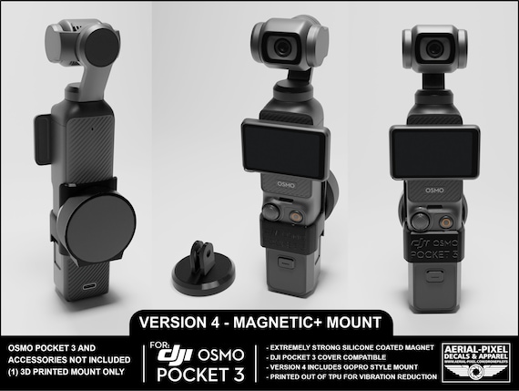 DJI OSMO Pocket 3 Magnetic and Gopro Style Mounts other Accessories Not Included Etsy