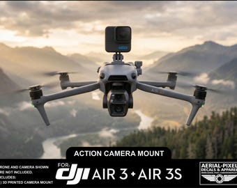 DJI Air 3 oder Air 3S GoPro Action Kamera Halterung 3D Gedruckt PETG und TPU!