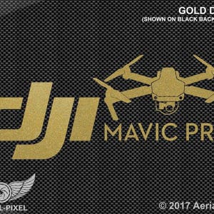 DJI Mavic Pro Case & Vehicle Decal Sticker Quadcopter UAV Drone Gold