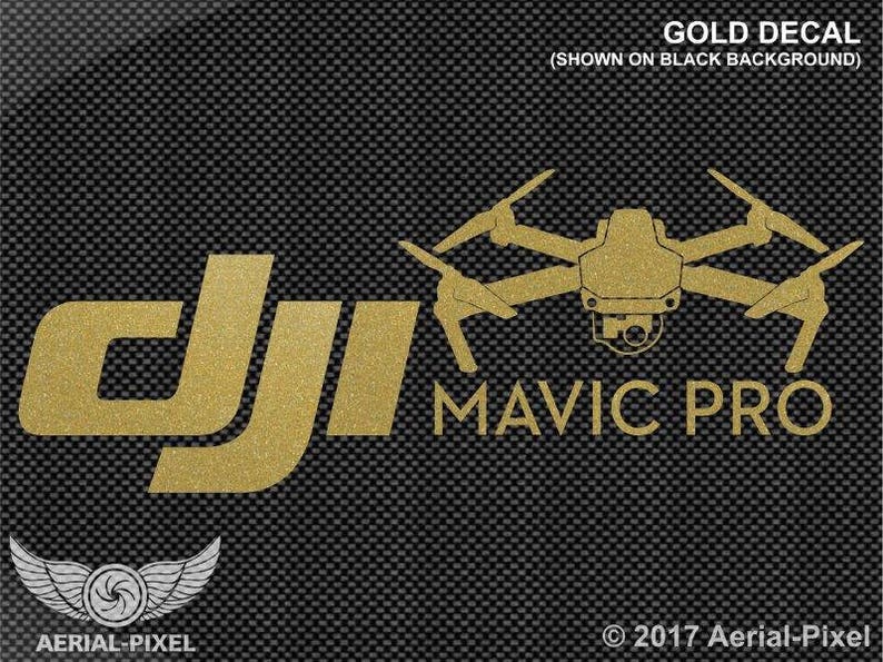 DJI Mavic Pro Case & Vehicle Decal Sticker Quadcopter UAV Drone Gold