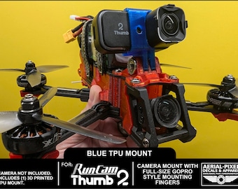 RunCam Thumb 2 in voller Größe GoPro Style Mount 3D Gedruckt - 10 Farben erhältlich