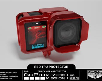 GoPro Mission 1 and Mission 1 Pro TPU Protector and GoPro Mount! Choose from 10 Colors!